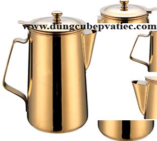 binh inox ma vang, bình inox mạ vàng, bình trà inox 2L mạ vàng, bình cafe inox 2L mạ vàng, giá bình inox mạ vàng