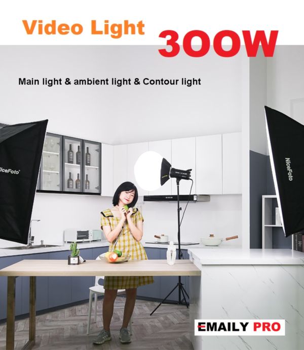Bộ Đèn LED VIDEO LIHGT NICEFOTO KT-HC404 300w