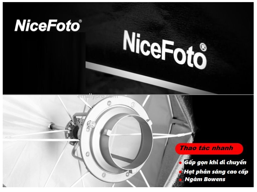 Softbox Umbrella NiceFoto KS-30*120cm Grid