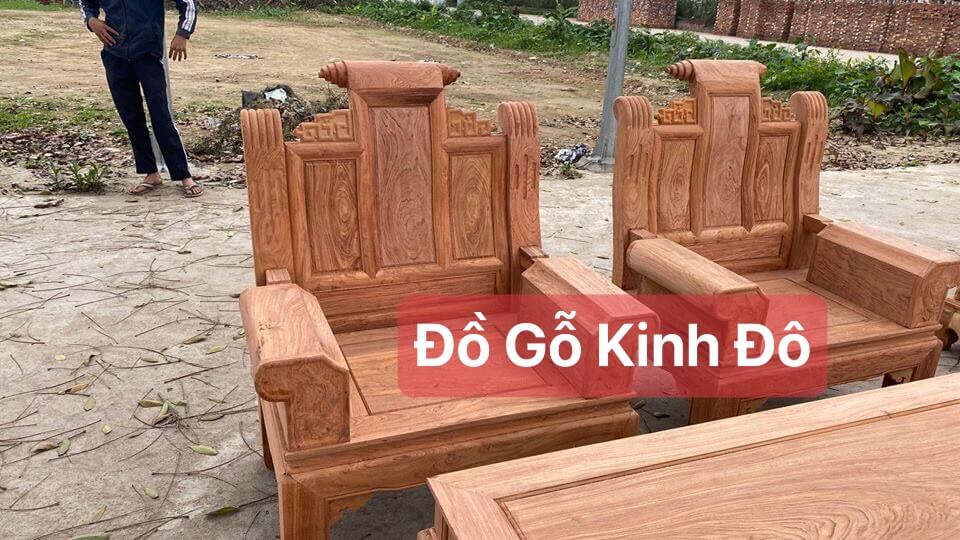 bộ bàn ghế âu á gỗ hương đá 