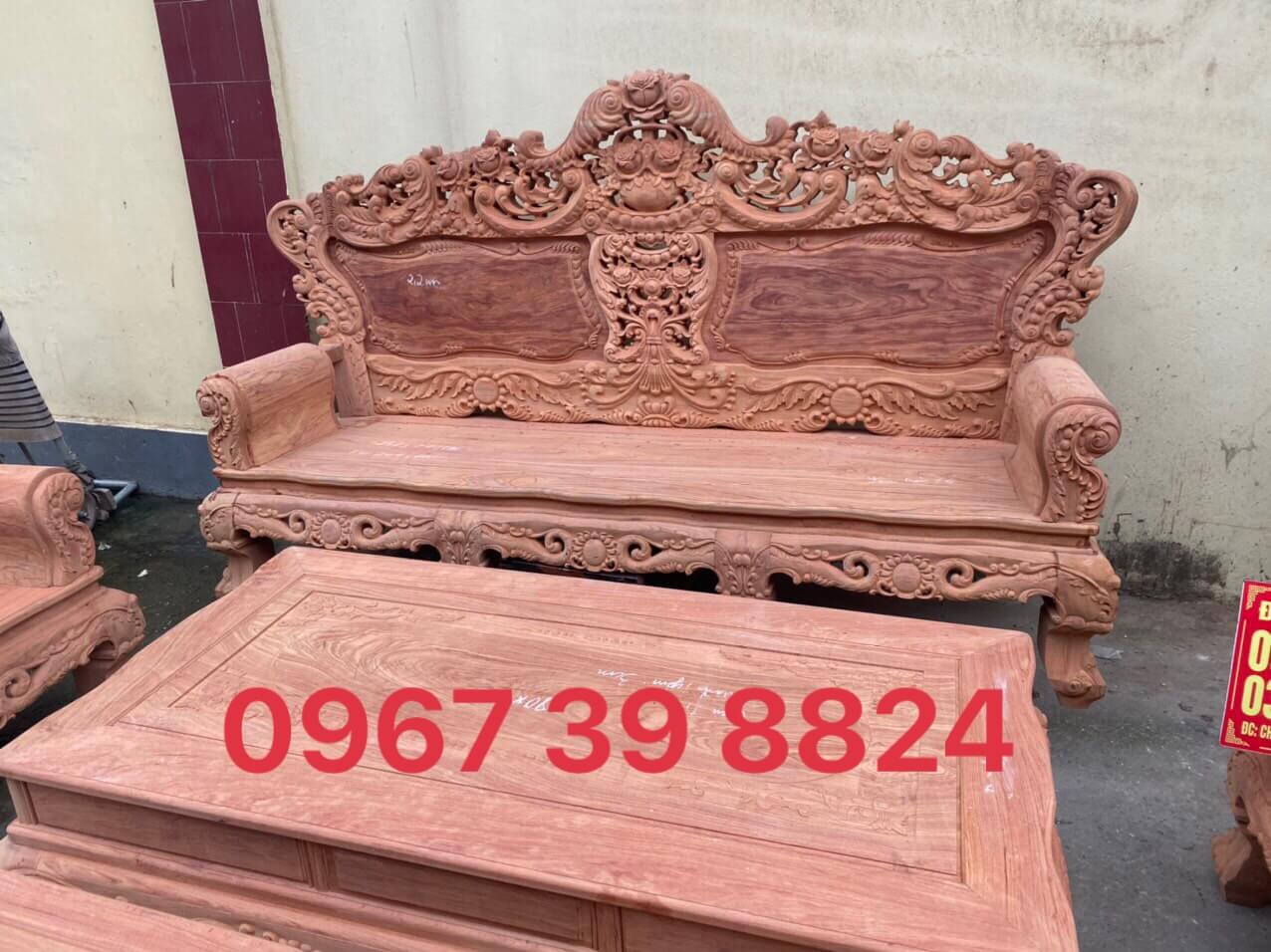 bộ bàn ghế hoàng gia gỗ hương